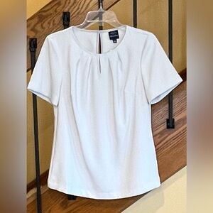 Brooks Brothers NetJets Light gray Blouse/short Sleeve/workwear/SZ.2 Women’s/NWT